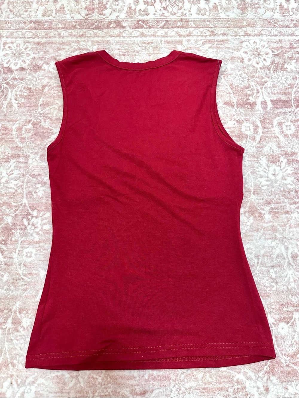 NEW 🌹 Deep V Y2K Vibes Red T-Shirt - Picture 8 of 8